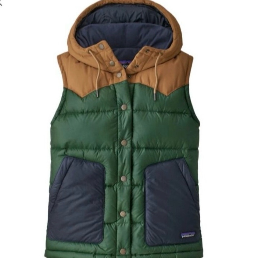 Patagonia Two-Tone Green and Tan Vest